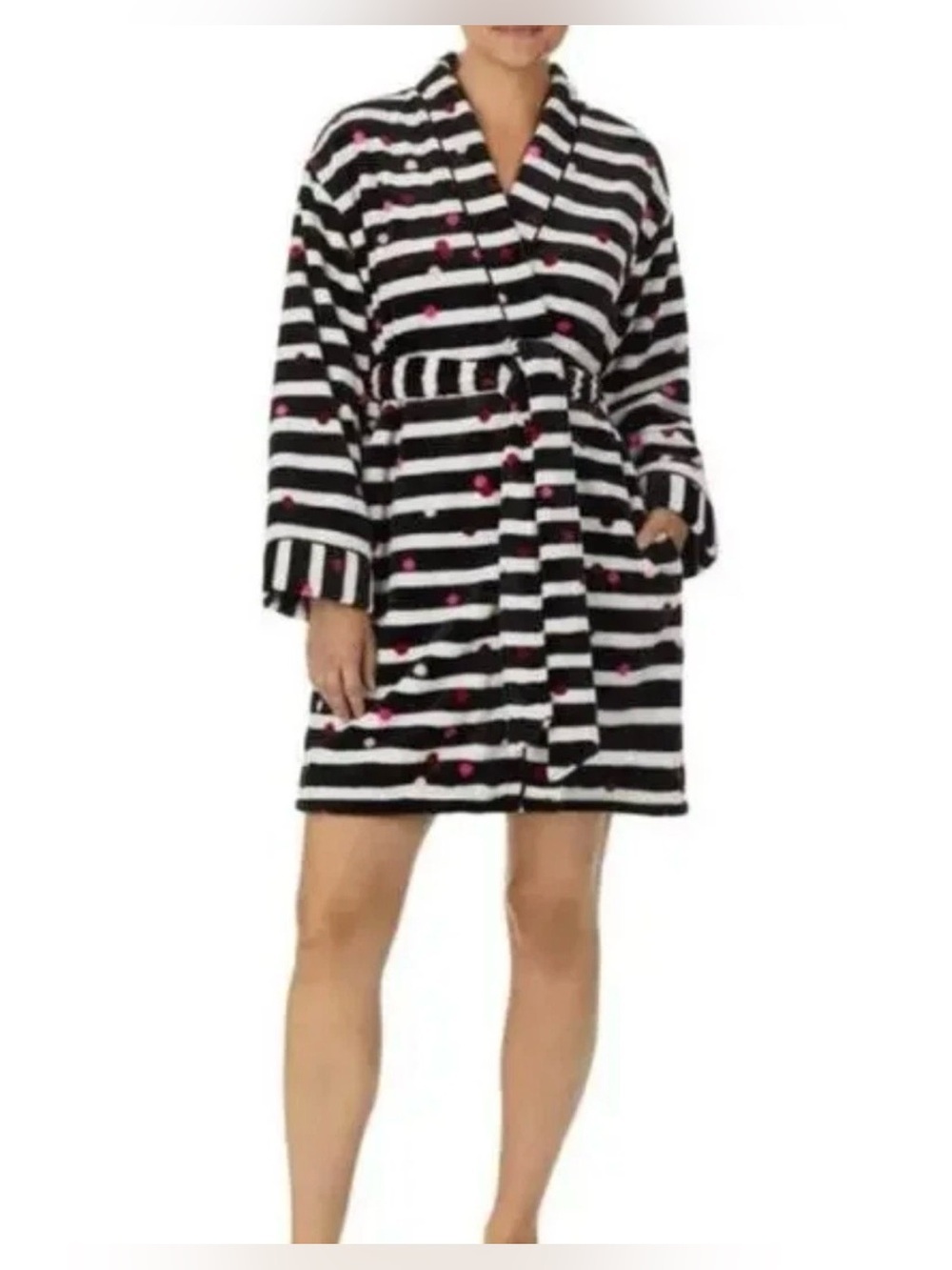 Kate Spade Confetti Stripe Chenille Robe sophisticated chic-lounge NWT XS/S